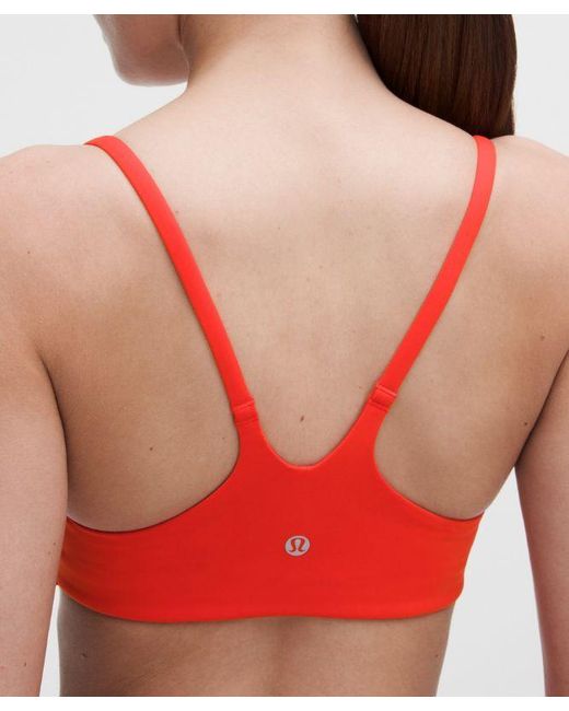 lululemon athletica Red Wunder Train Strappy Racer Bra