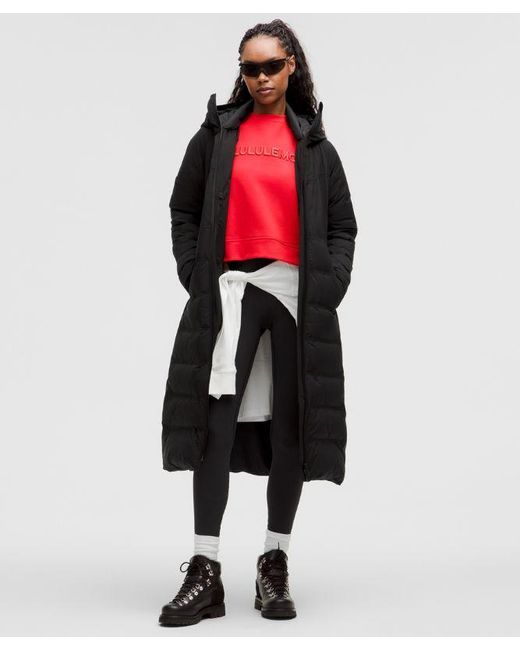 lululemon athletica Black Stretchseal Sleet Street 600-Down-Fill Long Jacket