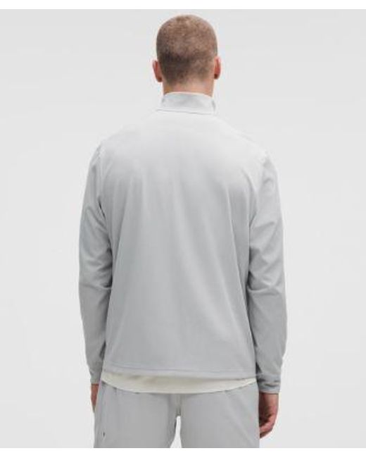 lululemon athletica Gray – Reflective Knit Running Half Zip Long-Sleeve Top – – Size Large for men