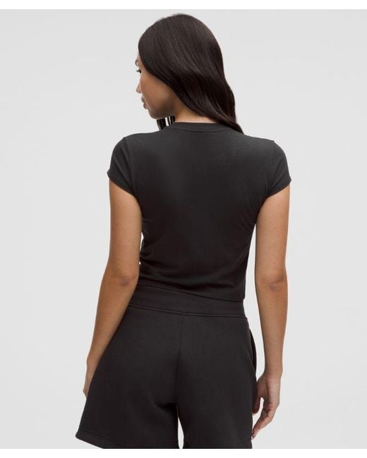 lululemon athletica Black Organic Cotton Baby Tee
