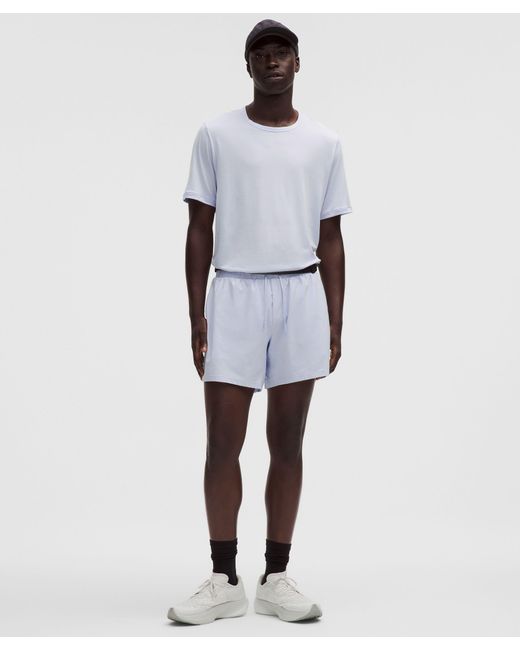 lululemon athletica White Mile Maker Run Crew Ripstop Lined Short 6" for men