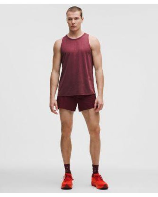 lululemon athletica Purple – Mile Maker Lightweight Tank Top – Color Burgundy/ – Size Large for men