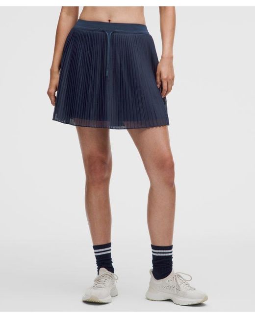 lululemon athletica Blue – Ace Advantage High-Rise Pleated Tennis Skirt Long – – Size Large