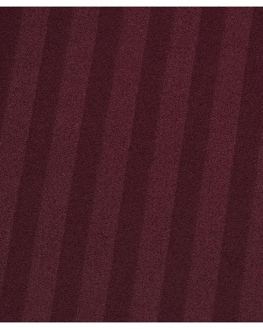 lululemon athletica Red Wunder Under Cropped Tank Top Light Support, C/D Cup Tonal Stripe