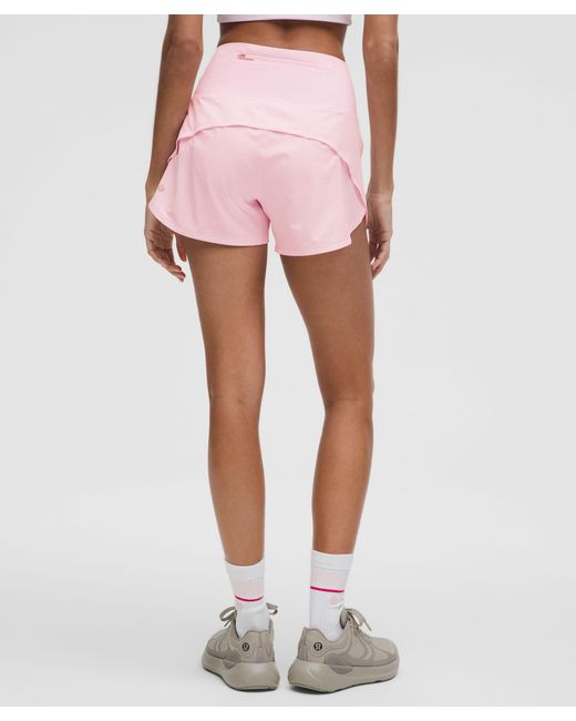 lululemon athletica Pink Speed Up High-Rise Lined Shorts 4"