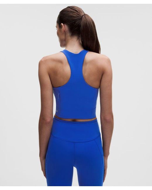 lululemon athletica Blue Swift Speed Cropped Tank Top