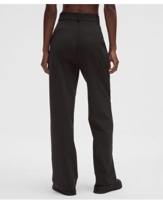 lululemon athletica Black – Daydrift High-Rise Straight-Leg Trousers Short – – Size Large