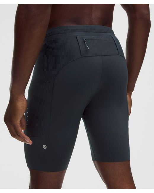 lululemon athletica Blue – Fast And Free Half Tights Design – 8" – – Size Large for men