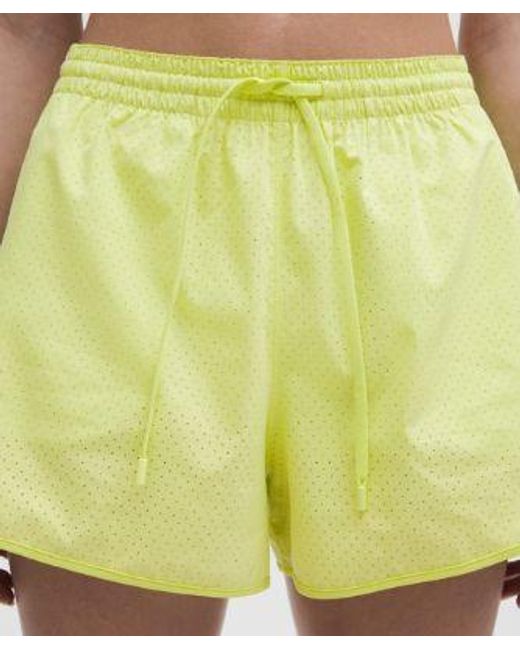 lululemon athletica Yellow Court Rival High-Rise Short 3"