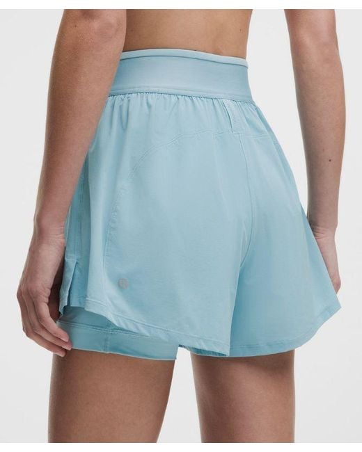 lululemon athletica Blue – License To Train Super-High-Rise Lined Shorts – 3.5" – – Size Large