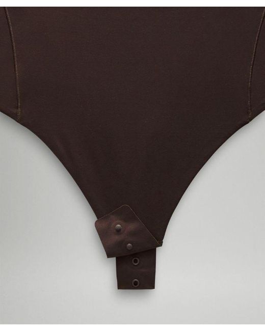 lululemon athletica Black Wundermost Ultra-soft Nulu Mockneck Sleeveless Bodysuit