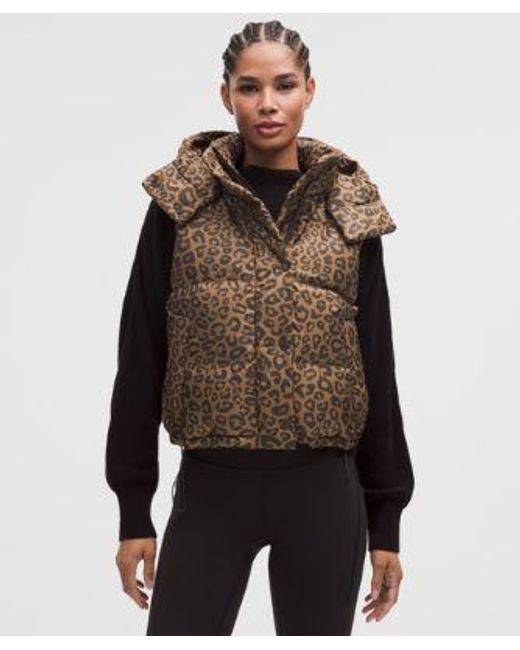 lululemon athletica Brown Wunder Puff 600-Down-Fill Cropped Vest