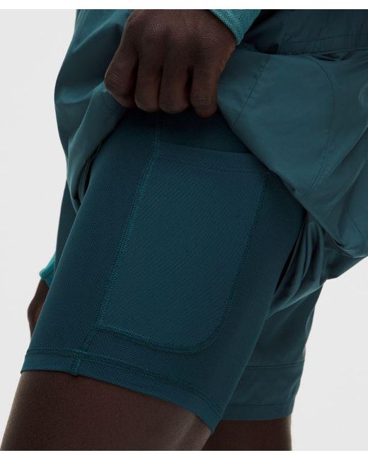 lululemon athletica Blue – Lightweight Glyde Lined Shorts Slnsh Collection – 6" – – Size Large for men