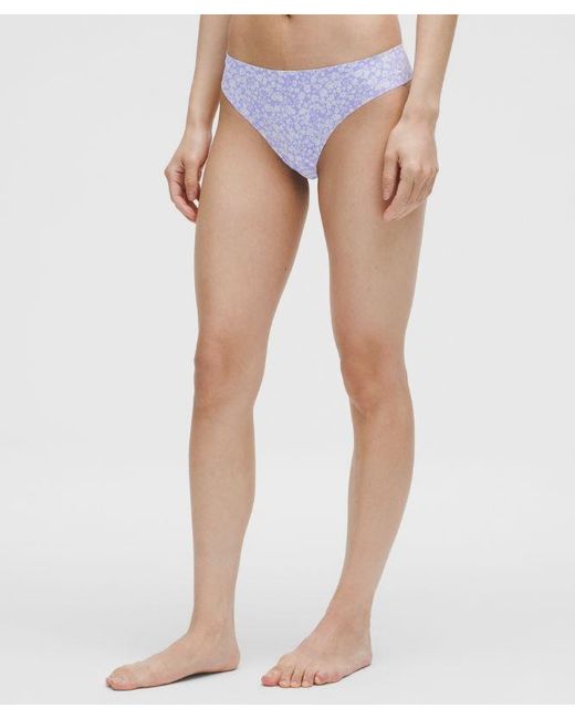 lululemon athletica Gray Invisiwear Mid-rise Thong Underwear 3 Pack