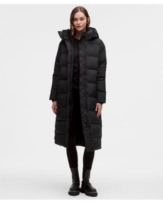 lululemon athletica Wunder Puff Long Jacket - Color Black - Size 12