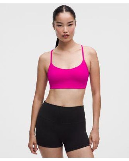 lululemon athletica Pink – Flow Y Sports Bra Light Support, A/B Cup Evolve – – Size Large