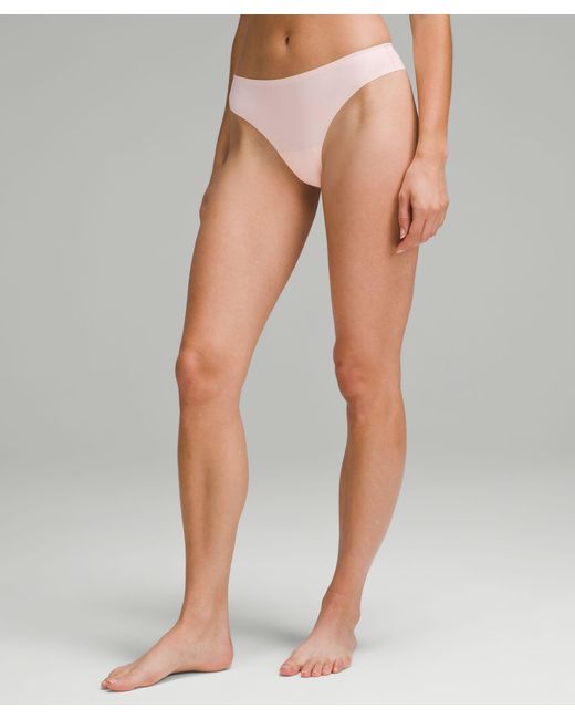 lululemon athletica Pink Invisiwear Mid-rise Thong Underwear 3 Pack