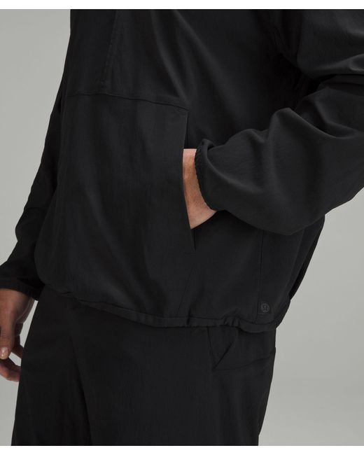 lululemon athletica Black Lululemon Lab Stretch Woven Half-zip Pullover