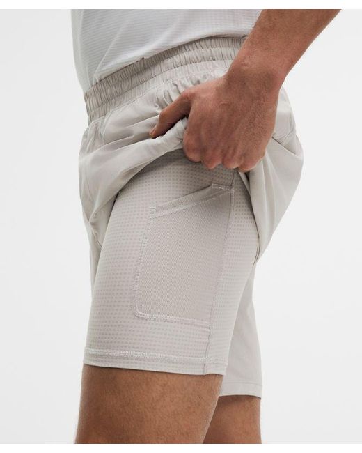 lululemon athletica Natural Pace Breaker Lined Short 7" for men