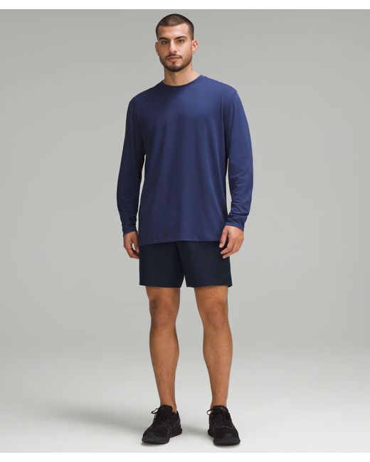 lululemon athletica Blue License To Train Relaxed-fit Long-sleeve Shirt