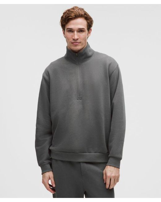 lululemon athletica Gray Steady State Half Zip for men
