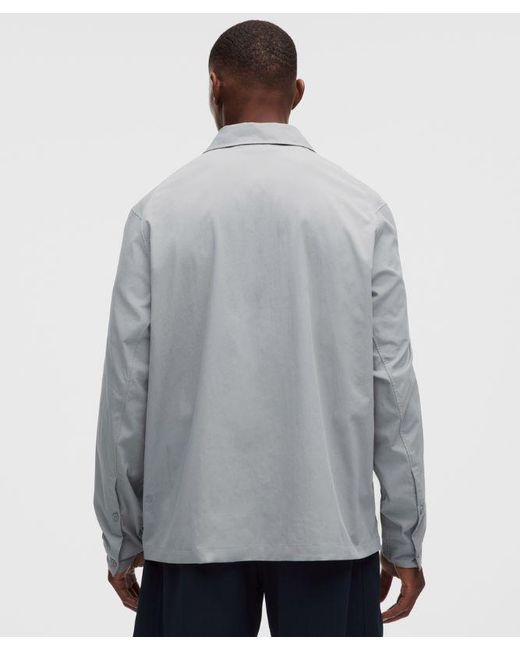lululemon athletica Gray Unshaken Long-Sleeve Collared Shirt for men