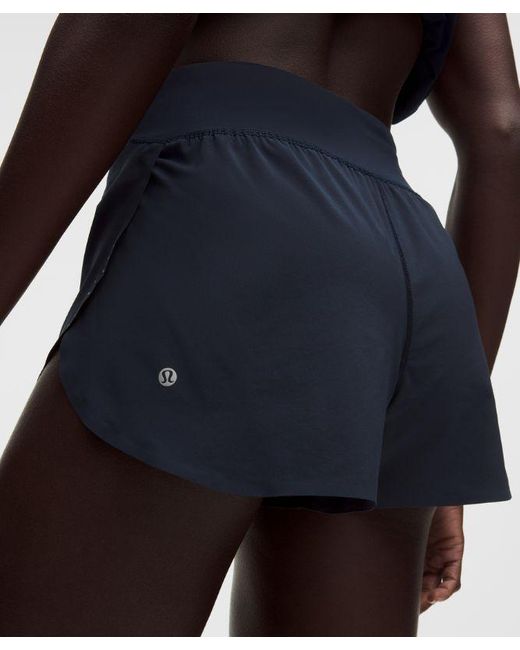 lululemon athletica Blue Fast And Free High-Rise Classic-Fit Split Short 3"