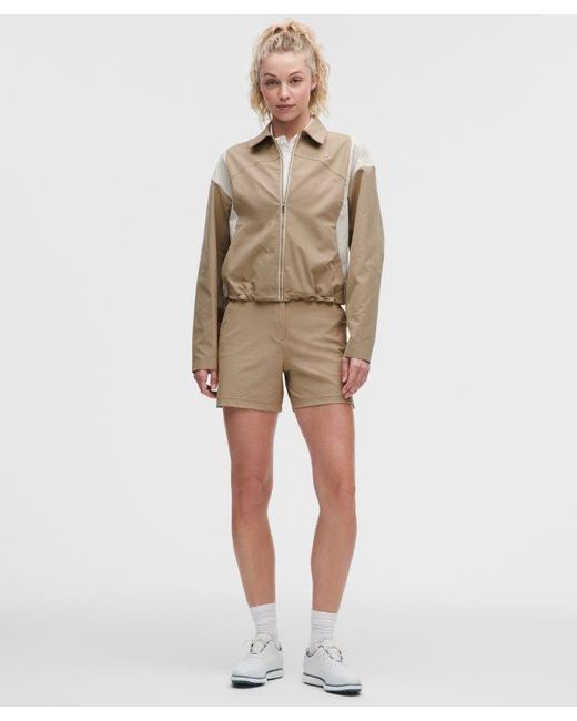 lululemon athletica Natural – Collared Panelled Golf Jacket – Color Khaki – Size Large