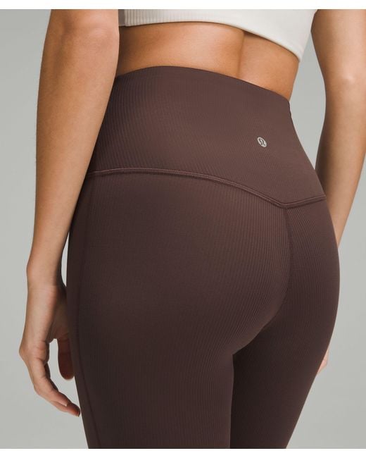 lululemon athletica Aligntm High-rise Ribbed Mini-flared Pants Extra Short  in Brown