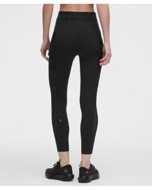 lululemon athletica Black – No Line High-Rise Running Tight Leggings – 25" – – Size 4