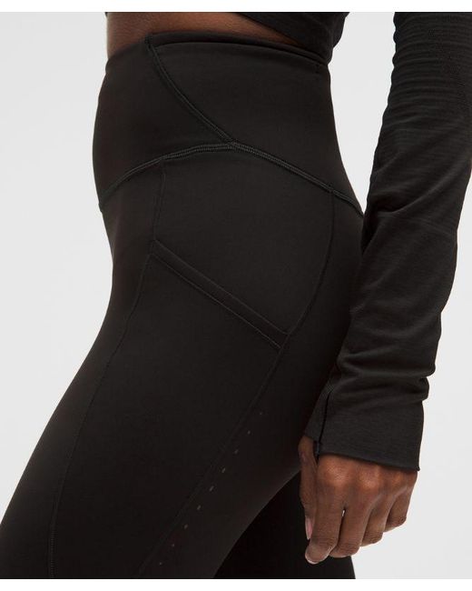 lululemon athletica Black Fast And Free High-Rise Thermal Tight 28"