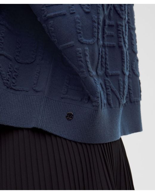 lululemon athletica Blue – Jacquard Crewneck Sweater – Cotton-Blend – – Size Large