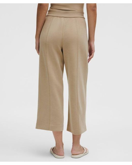lululemon athletica Natural Softstreme High-Rise Wide-Leg Cropped Pant