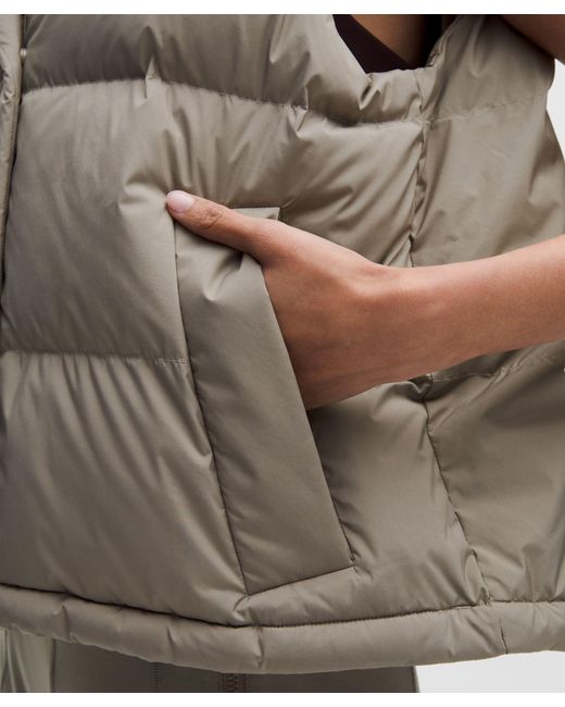 lululemon athletica Brown Wunder Puff 600-Down-Fill Cropped Vest