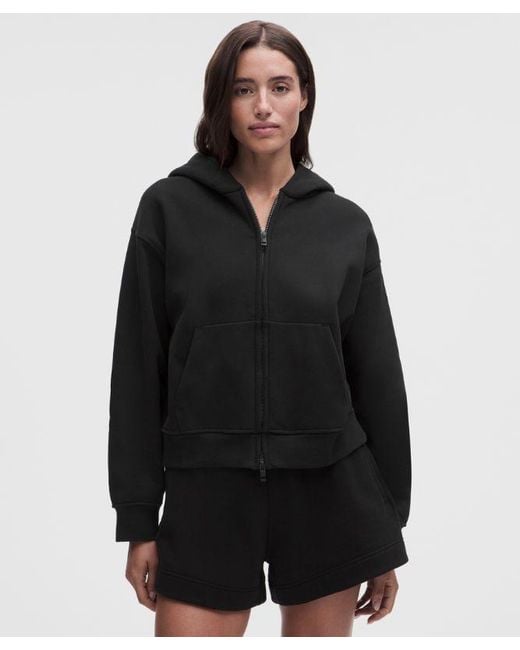 lululemon athletica Black Steady State Superloft Full Zip Hoodie