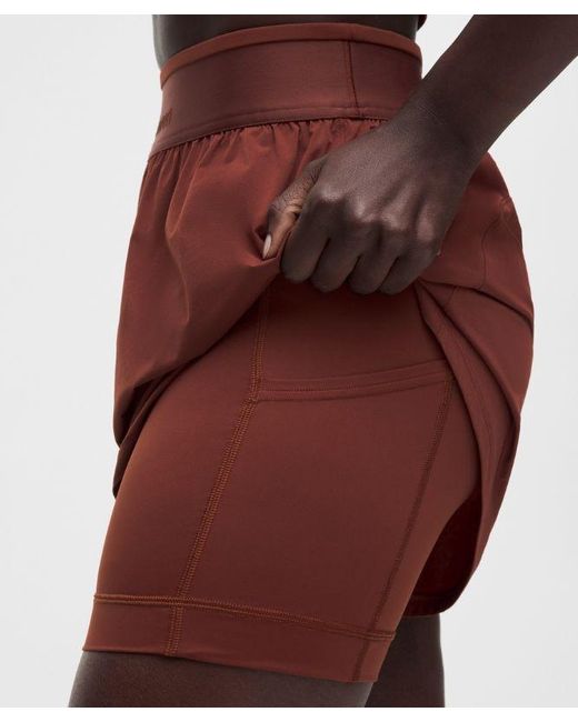 lululemon athletica Red License To Train Super-High-Rise Lined Short 3.5"