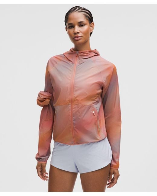 lululemon athletica Red Packable Trail Running Jacket