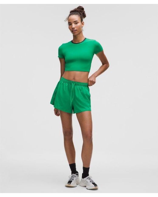 lululemon athletica Green Court Rival High-Rise Short 3"
