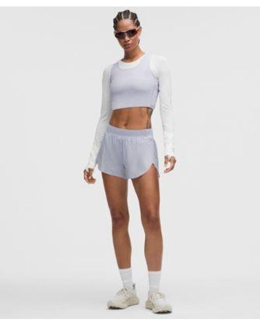 lululemon athletica White Fast And Free High-Rise Classic-Fit Split Short 3"