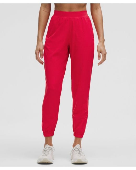 lululemon athletica Red Adapted State Perforated High-Rise Jogger