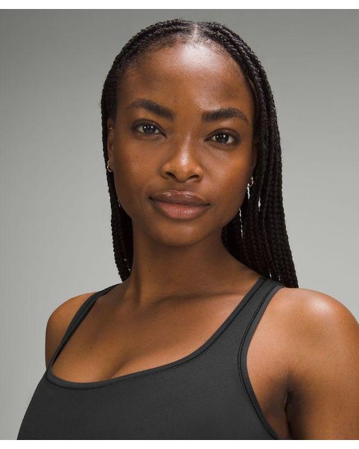 lululemon athletica Black Wundermost Ultra-Soft Nulu Square-Neck Sleeveless Bodysuit