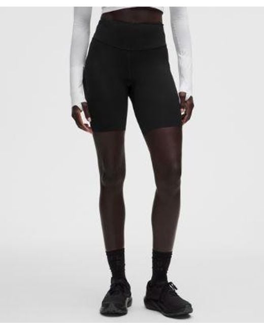 lululemon athletica Black Fast And Free High-Rise Short 8"
