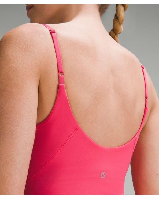 lululemon athletica Pink Aligntm Cropped Cami Tank Top A/b Cup