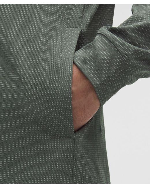 lululemon athletica Green – Reflective Knit Running Half Zip Long-Sleeve Top – – Size Medium for men