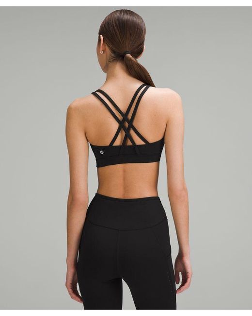 lululemon athletica Black Energy Sports Bra Medium Support