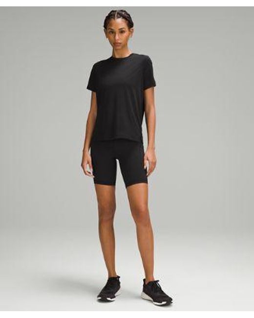 lululemon athletica Black Ultralight Hip-length T-shirt