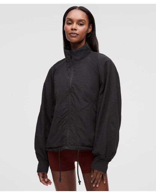 lululemon athletica Black – Oversized Cinch-Hem Reversible Jacket – – Size Large