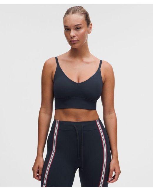 lululemon athletica Blue Focuser Scoop-Neck Bra Nulu