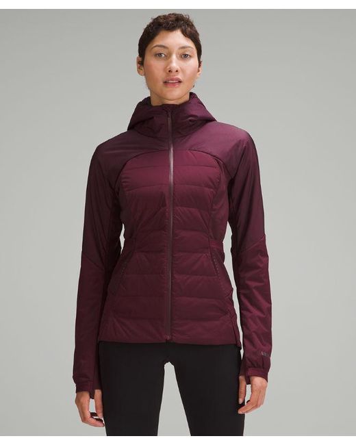 lululemon athletica Red – Down For It All Hooded Jacket – Color Burgundy/ –