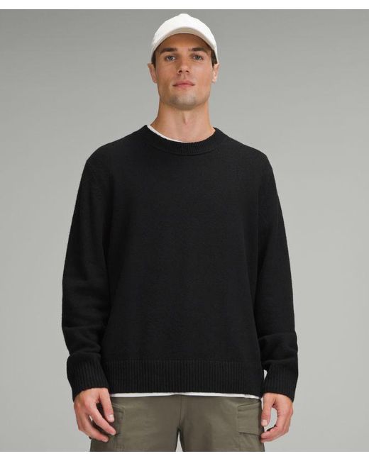 lululemon athletica Black Relaxed-Fit Knit Sweater for men
